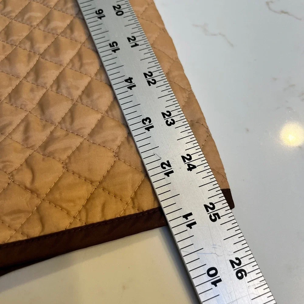 Sag Harbor Reversible Quilted Jacket Tan Brown Button Front Womens XL F23143 - Picture 10 of 12